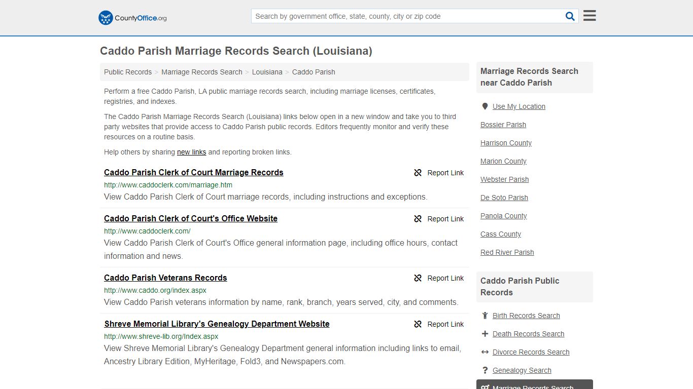 Marriage Records Search - Caddo Parish, LA (Marriage ...